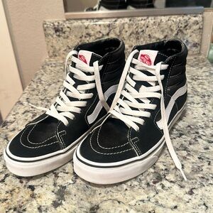 New vans high top, black, size 8 women’s